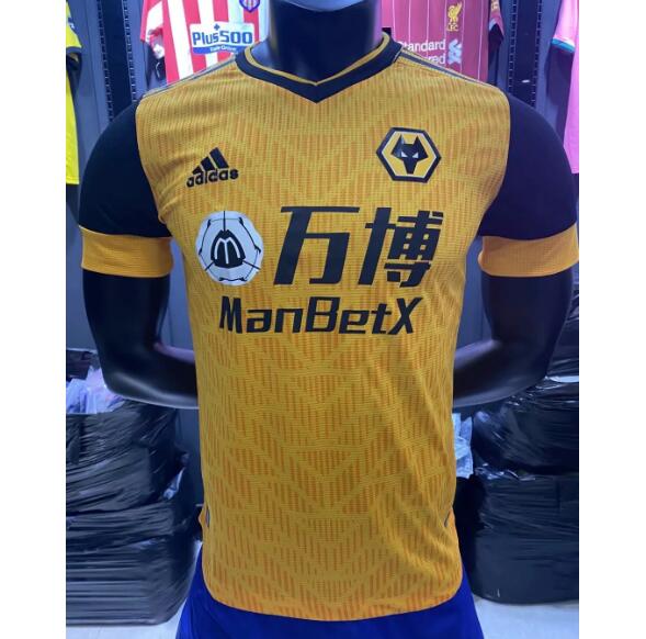 Wolverhampton Wanderers Home Kit Soccer Jersey Player Version 2020/21